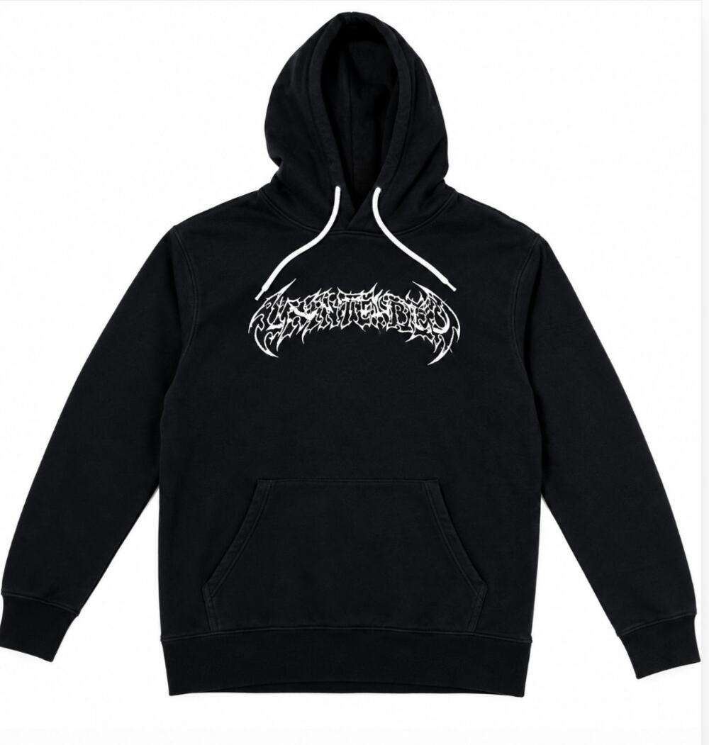 UNINTENDED Black Graphic Pullover Hoodie – Men's/Unisex Medium